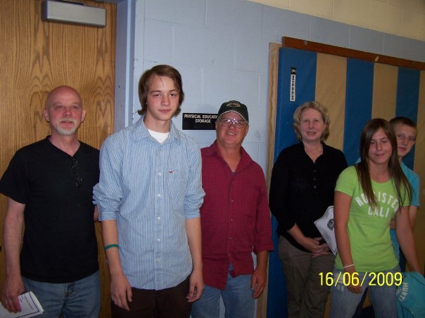 David, Zack, Peewee, and family together